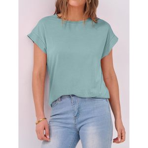 FOXA T-shirt d'été à manches courtes pour femme, coupe ample, décontracté, respirant - Product Image 4
