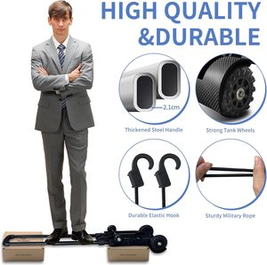 Carretilla Plegable de 4 Ruedas, Ligera, de Metal y Plástico, Carrito Utilitario Resistente, Carro <span class=keywords><strong>para</strong></span> Equipaje, <span class=keywords><strong>para</strong></span> <span class=keywords><strong>Mudanzas</strong></span>, Viajes, Compras - Product Image 4