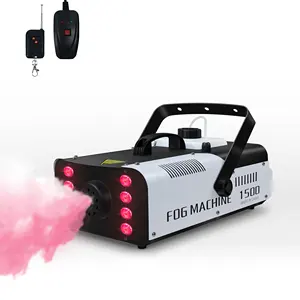 Máquina de fumaça de neblina para festas, lâmpadas de alta qualidade 1500w com 8 peças