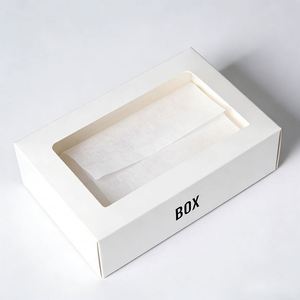 OEM UV Finished Window Scarf Box High Gloss Cardstock <b>Packaging</b> with Clear Panel for <b>Textile</b> Products - Product Image 3