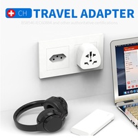 Adaptateur de prise universel Worldplug pour voyage, 3 broches type J 10A SDK