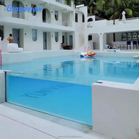 Vente en gros de panneaux acryliques, conteneur de piscine, piscines intérieures en verre acrylique