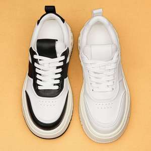 Chaussures de sport à lacets haut de gamme et tendance avec amorti, semelle intermédiaire en caoutchouc, anti-odeur, style polyvalent pour la marche, pour hommes et femmes, nouveauté - Product Image 2