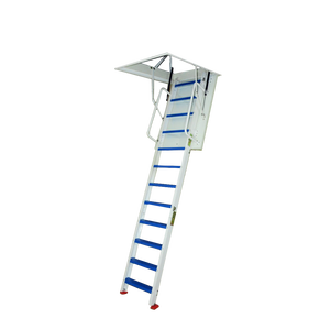Escalera <span class=keywords><strong>de</strong></span> loft <span class=keywords><strong>de</strong></span> aluminio plegable moderna para conversión <span class=keywords><strong>de</strong></span> garaje-Capacidad <span class=keywords><strong>de</strong></span> ahorro <span class=keywords><strong>de</strong></span> espacio <span class=keywords><strong>de</strong></span> 300KGS - Product Image 1