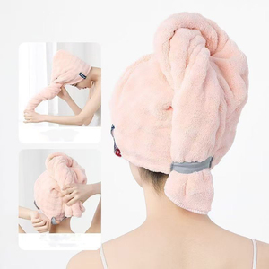 Serviette Turban Ultra Douce en Polaire Corail à Séchage Rapide pour <span class=keywords><strong>Cheveux</strong></span>, Grande Taille 70x28cm, pour Femmes - Product Image 4