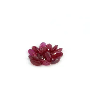 Vente en gros d'usine en vente de pierres précieuses en vrac naturelles propres pour la fabrication de bijoux bague boucle d'oreille bracelet ovale taille brillant 3*4mm rubis