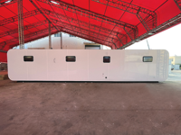 Villa de luxe préfabriquée Glamping Pod12M Cabine moderne préfabriquée en bois de pommier Maison préfabriquée Bureau avec toilettes