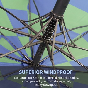 High Quality Windproof Golf <b>Umbrella</b> Extra Large Double Layer Canopy Water Repellent Fabric <b>Umbrella</b> for Outdoor Use - Product Image 2