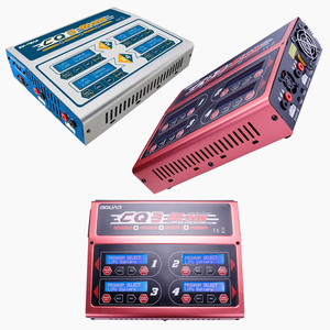 Chargeur de batterie multifonction EV-PEAK CQ3 10A 4100W 110-240V 6S 4 canaux avec équilibrage, accessoires pour drones et modèles réduits d'avions, rouge/bleu - Product Image 1