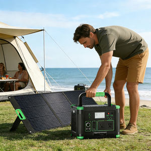 Panneau solaire pliable monocristallin 200W IP65 étanche, efficacité 23%, chargeur portable, station d'alimentation multi-sorties, camping-car, camping - Product Image 2