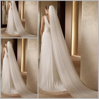 Voile de mariée GENYA, long et magnifique, à deux couches, 3 mètres, voile de cathédrale ivoire, voile de mariage 2024