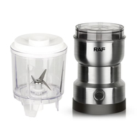 Moulin à épices, noix et céréales économique manuel/automatique, mini moulin à café électrique en acier inoxydable avec grande tasse amovible