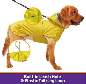 Dog Waterproof <strong>Raincoat</strong> Poncho for Small/Large Dogs Solid Pattern XS Size Eco-Friendly <strong>Nylon</strong> Material - Product Image 5