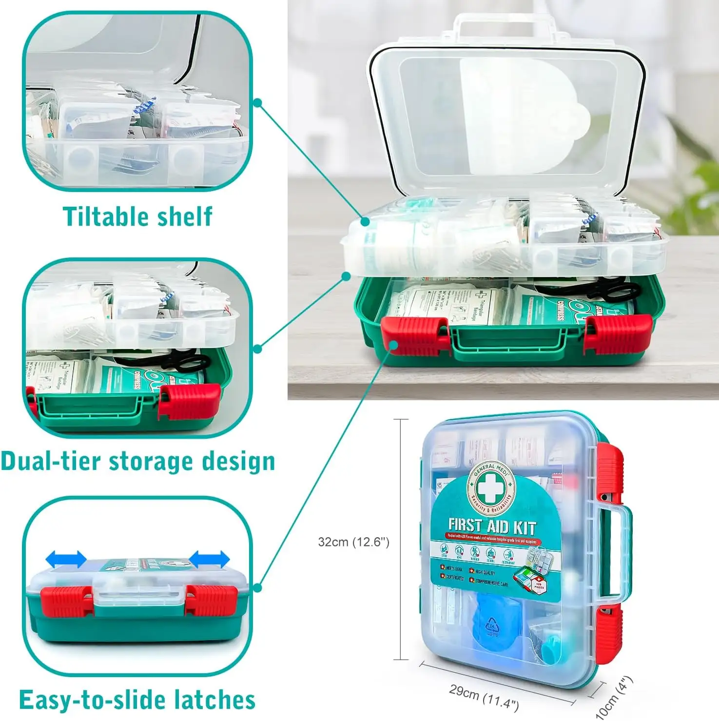 医療機器PP応急処置ボックス応急処置キット家庭用屋外オフィス用応急処置用品