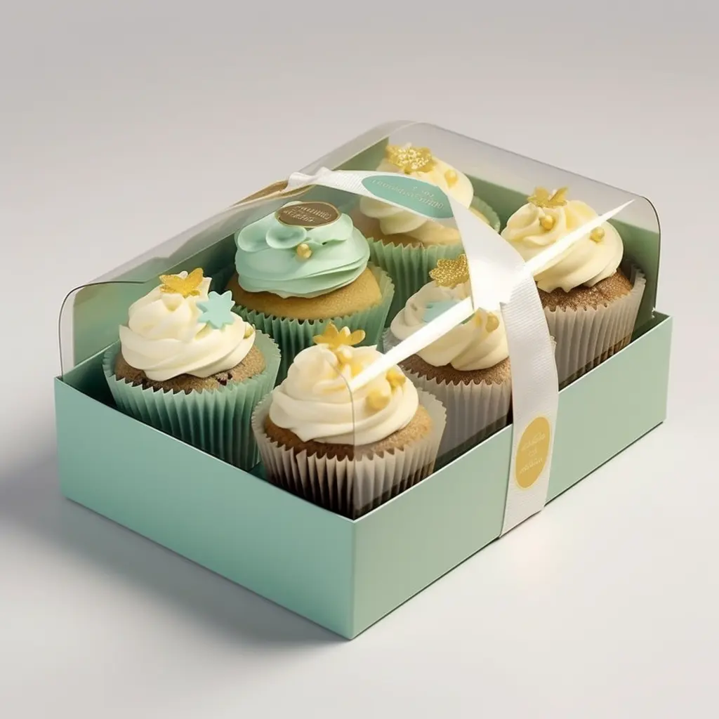 * Kek kutuları toptan 10*10*5 inç beyaz Kraft kağıt gıda kek ambalajı Cupcake kutuları karton yeni yıl şeker kutusu temizle kabul