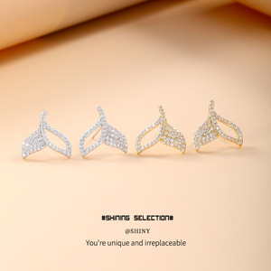 Fishtail <b>Necklace</b> Gold Plated Copper Alloy Micro Insert Pendant Gift For <b>Girlfriend</b> - Product Image 3