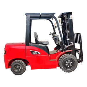 Chariot élévateur diesel 3 tonnes 3,5 tonnes, centre de charge 500 mm, commande assise, pneus pneumatiques pour sols intérieurs - Product Image 4