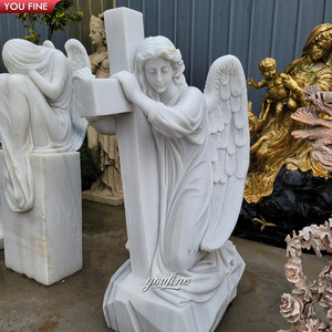 Statua in marmo a grandezza naturale <span class=keywords><strong>di</strong></span> <span class=keywords><strong>angelo</strong></span> che suona il violino per giardino esterno - Product Image 3