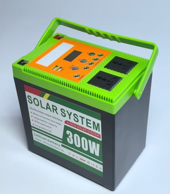 300W Solar Powered LiFePO4 15A/192wh Battery Portable Power Station with Modified Sine Wave Inverter Car RV PUS