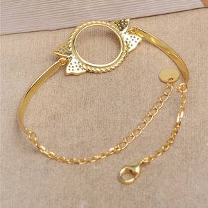 Composants de bijoux en argent S925, style Princesse, pour bracelet à plateau vide avec perle marbrée, 14,5 cm - Product Image 3