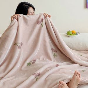 Manta de Franela de Lujo con Estampado de Dibujos Animados, 100% Poliéster, Ecológica, para Todas las Estaciones, para Dormitorio y Sala de Estar, Ropa de Cama Decorativa - Product Image 6
