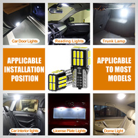 JIACHI fabrika yüksek güç 12v Canbus T10 Led ampuller 2825 194 168 Auto oto araba aksesuarları için işık İç lamba 4014 çip 24smd