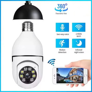 <span class=keywords><strong>Cámara</strong></span> de <span class=keywords><strong>Vigilancia</strong></span> HD 720 de 360 Grados con Bombilla de Luz y WiFi, Bombilla de Seguridad para Interiores y Exteriores - Product Image 3
