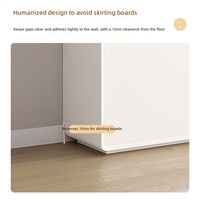 Armoire de rangement minimaliste moderne pour petits appartements : Meuble de salon style crème avec portes, buffet, armoire