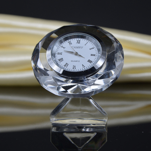 Optical Glass Diamond Crystal Desk <strong>Clock</strong> MH-C0201 - Product Image 6