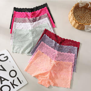 Braguitas de Encaje Sexy para Mujer, Transpirables, de Tiro Medio, Secado Rápido, Ropa Interior Erótica, Tipo Boyshort con Lazo, Calzones con Aberturas - Product Image 2