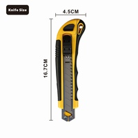 Couteaux utilitaires industriels professionnels 18mm couteau à gravité robuste 18mm couteau utilitaire avec 3 lames à clipser
