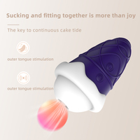 LOVE Erwachsenen-Sexspielzeug Großhandel Direkter Fabrikverkauf Saugender Leckender Eiscreme-inspirierter Flüssigsilikon USB-Vibrator