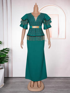 2025 África vestido de fiesta para mujer Kanga ropa de vestidos de fiesta de noche con lentejuelas de talla grande vestido de noche de Navidad - Product Image 6