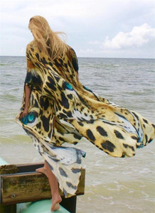 Kimono De Playa con estampado De tigre para mujer, Túnica De verano, cárdigan abierto, cubierta De Bikini - Product Image 5