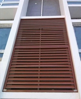 Volets en aluminium à lame en Z pour l'isolation thermique des murs extérieurs des hôtels, la circulation de l'air, l'architecture écologique