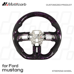 Volante Deportivo Personalizado de Fibra de Carbono Forjado en Color Morado para Ford Mustang S550 GT Shelby GT350 GT500 Coupé Convertible 2015-2023 - Product Image 2