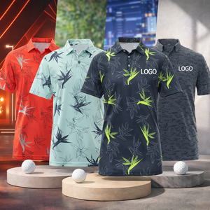 Camisas de Polo de Golf para Hombre, de Poliéster y Elastano, Ajustadas, de Alto Rendimiento, con Logotipo Personalizado, OEM de Alta Calidad - Product Image 1