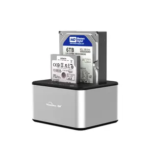 Vestito di 2.5 e 3.5 Dual Bay HDD Docker In USB 3.0 Caso sata Raid 1 portatile hdd Docking Station