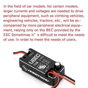 Hobbywing-Module BEC <span class=keywords><strong>10A</strong></span> <span class=keywords><strong>UBEC</strong></span> 2-6S 6V/ 7.4V/ 8.4V tension réglable avec coque en métal pour voitures RC - Product Image 5