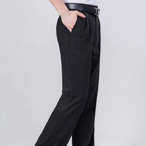 Men's <b>Black</b> Straight Leg <b>Work</b> <b>Pants</b> Polyester Fabric Restaurant Uniforms - Product Image 3