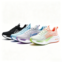 Chaussures de sport décontractées pour hommes, respirantes, avec empeigne en mesh color block, légères, amortissantes et antidérapantes