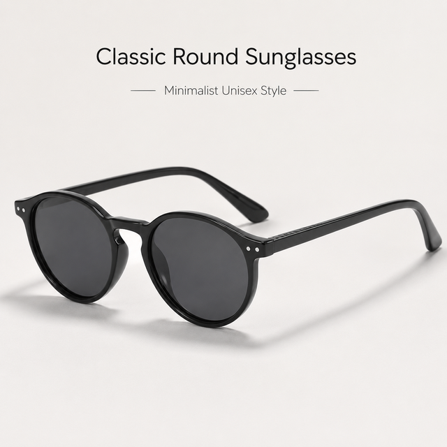 Sunglasses Unisex Fashion Vintage Round Frame High Quality Sunglasses with Polarization Anti-Blue Light Glasses Holiday Outdoor