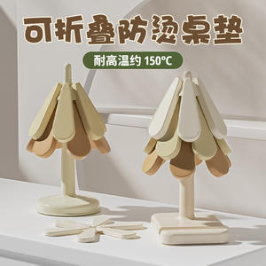 Petit dessous-de-plat isolant thermique anti-brûlure, résistant aux hautes températures, pour usage domestique, pour bols, casseroles et faitouts, couleur unie - Product Image 4