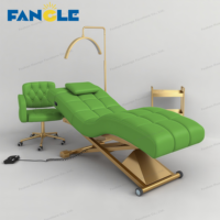 Nouveau lit de beauté électrique blanc 1 moteur lit de cils incurvé lit de Massage du visage réglable et Table