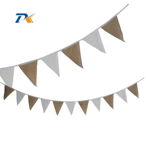 Hochzeit Geburtstag Dekorative Weiß Spitze Baumwolle Stoff Bunting Wimpel Flagge Banner Girlande Für Party Zubehör