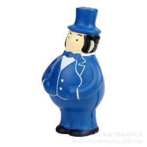 Pu Foam Blue Doll With Hat High <b>Rebound</b> Stress Relief Toy Unisex 8 To 13 Years Fidget Toy - Product Image 3