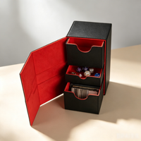 Boîte de rangement pour cartes à collectionner en cuir PU laqué YAGELI Premium, porte-dés, logo personnalisé, OEM ODM, plateau de rangement pour jeux de cartes