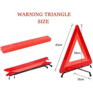Triángulo de advertencia reflectante ABS plegable SKY-TOUCH, triángulo de seguridad portátil para averías en la carretera, almacenamiento conveniente - Product Image 4