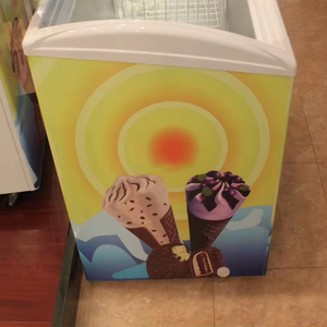 Rebirth Commerical 500L Portable Ice Cream Display Congelador Máquina Gelato Curved Top Glass Chest Freezer Showcase - Product Image 6