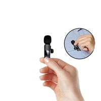Mikrofon Lavalier 2.4GHz 2 in 1, mikrofon Mini portabel 2 in 1 tarik harga pabrik untuk iPhone